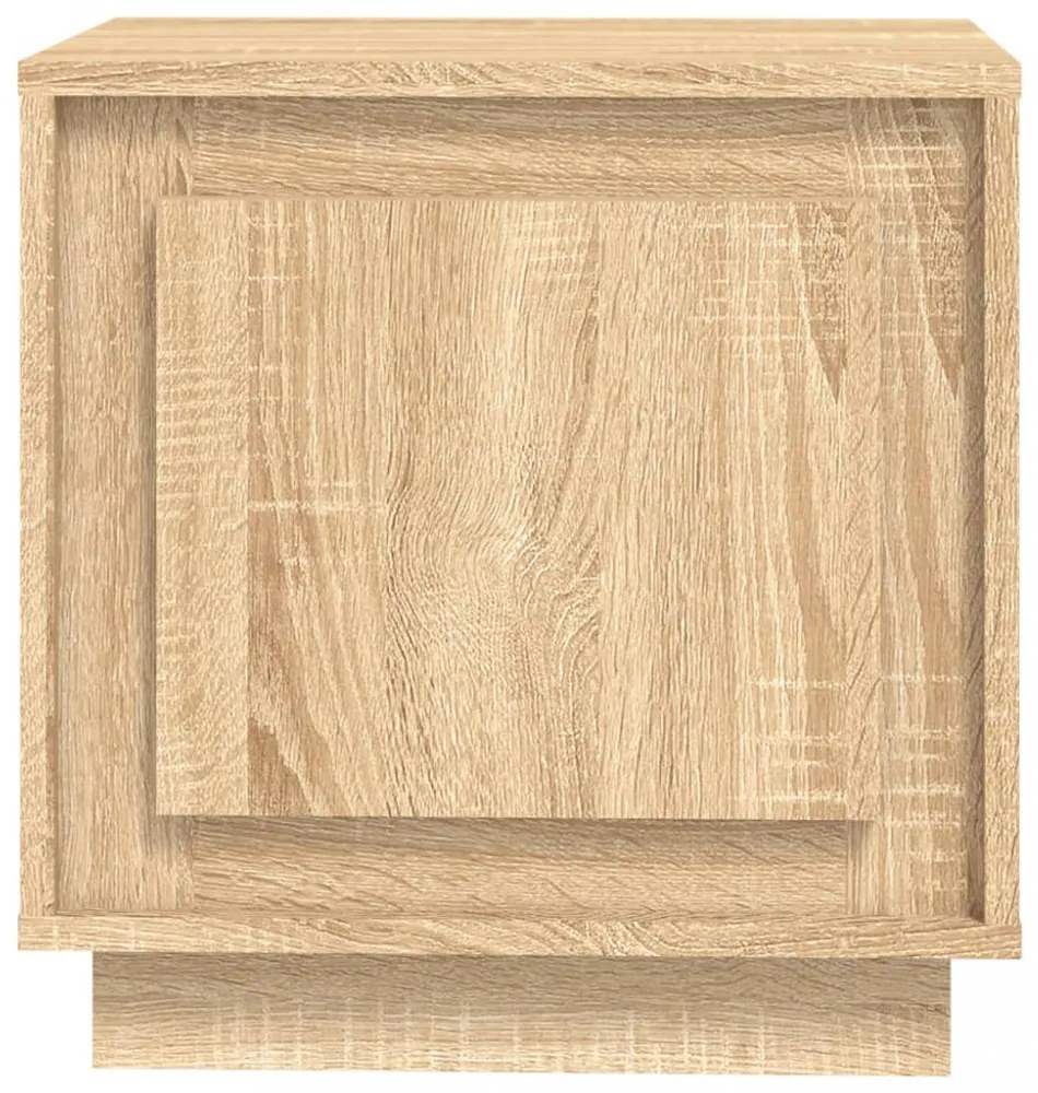 2 db sonoma tölgy színű szerelt fa éjjeliszekrény 44x35x45 cm