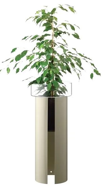 LSA International Terrazza virágcserép, h 75 cm, Ø32 cm átlátszó/betonszürke - LSA nemzetközi