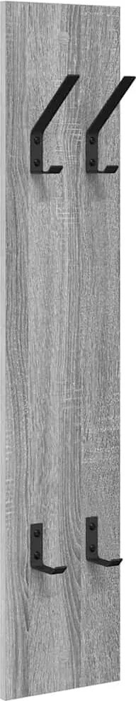 vidaXL Fali Kabáthorog Szürke sonoma 20 x 1.5 x 100 cm Faanyag