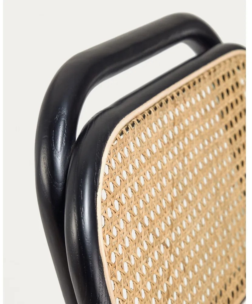 Fekete szilfa bárszék szett 2 db-os (ülésmagasság 65 cm) Doriane – Kave Home
