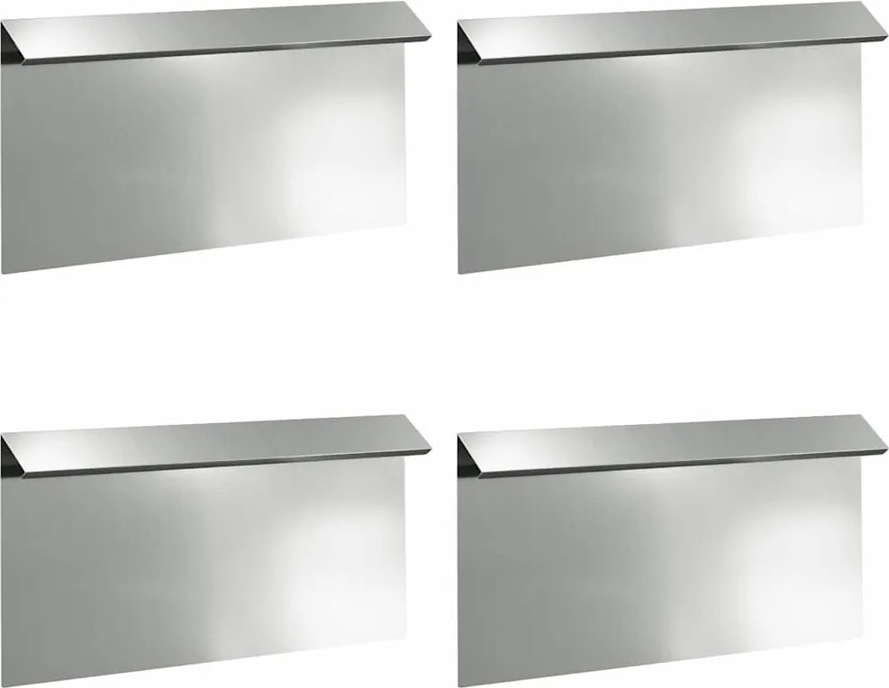vidaXL Csiga kerítés 4 pcs Ezüst 50 x 3,5 x 25 cm Horganyzott acél