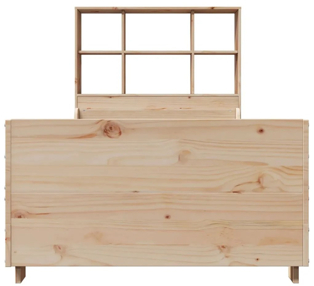 tömör fa könyvespolcos ágy matrac nélkül 100 x 200 cm