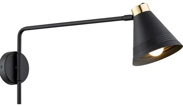 Argon 8009 - Fali lámpa AVALONE 1xE27/15W/230V 57 cm fekete/arany