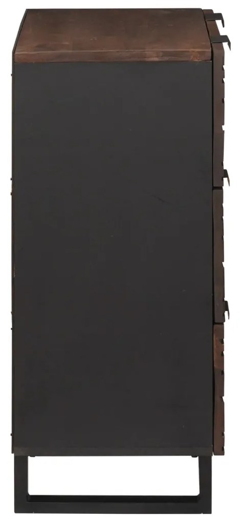 Oldalszekrény - 60x33.5x75 cm, tömör mangófából