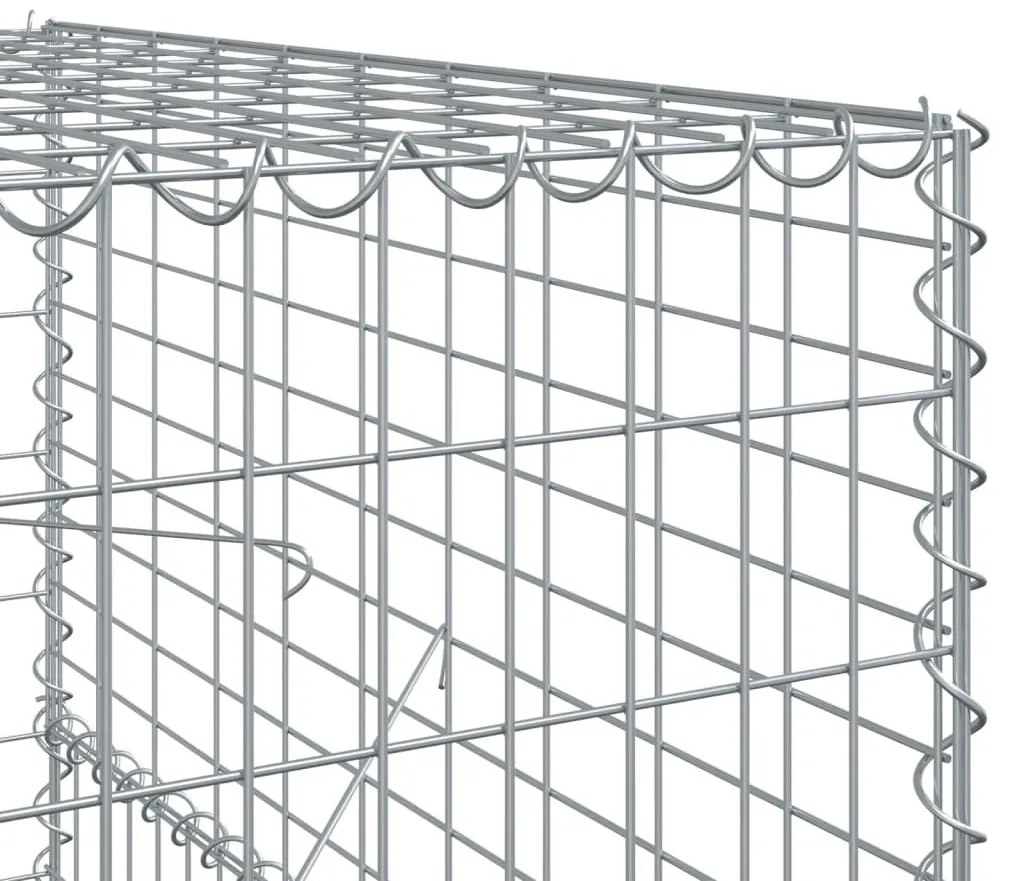 horganyzott vas gabion kosár fedéllel 200 x 100 x 150 cm
