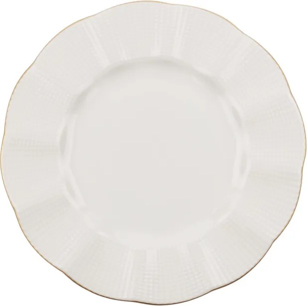 24 részes porcelán étkészlet krém-arany