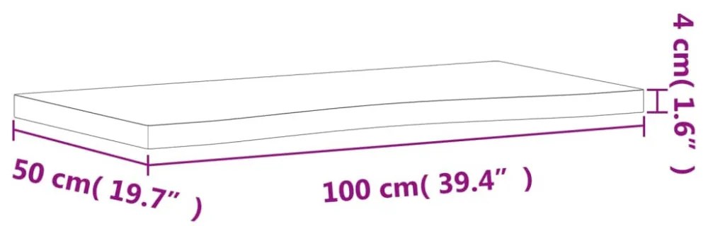 tömör bükkfa íróasztallap 100 x (45-50) x 4 cm