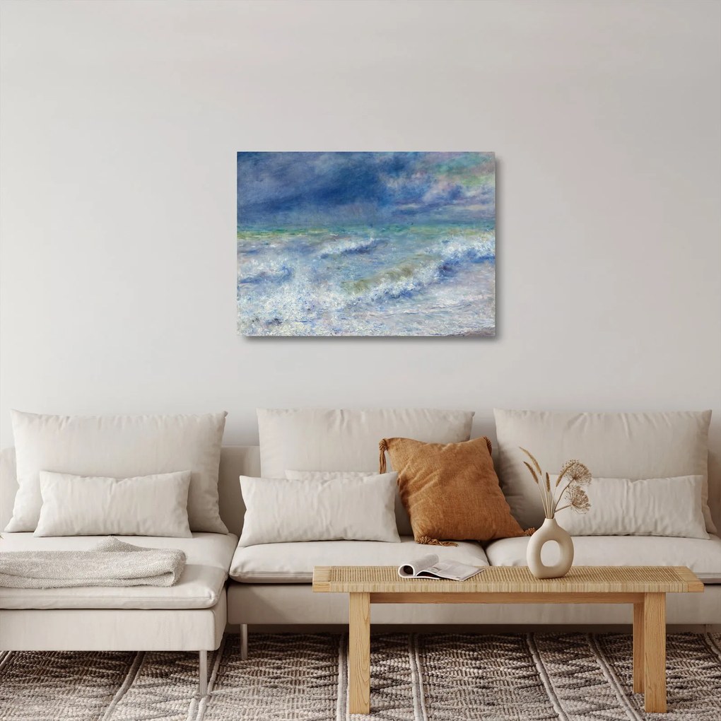 Üveg kép - Pierre-Auguste Renoir, Seascape, reprodukciók (70x50 cm)