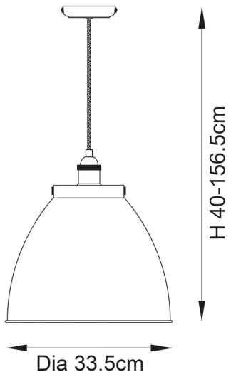 Endon 98749 - FRANKLIN kábeles függeszték 1xE27/10W/230V fekete/sárgaréz