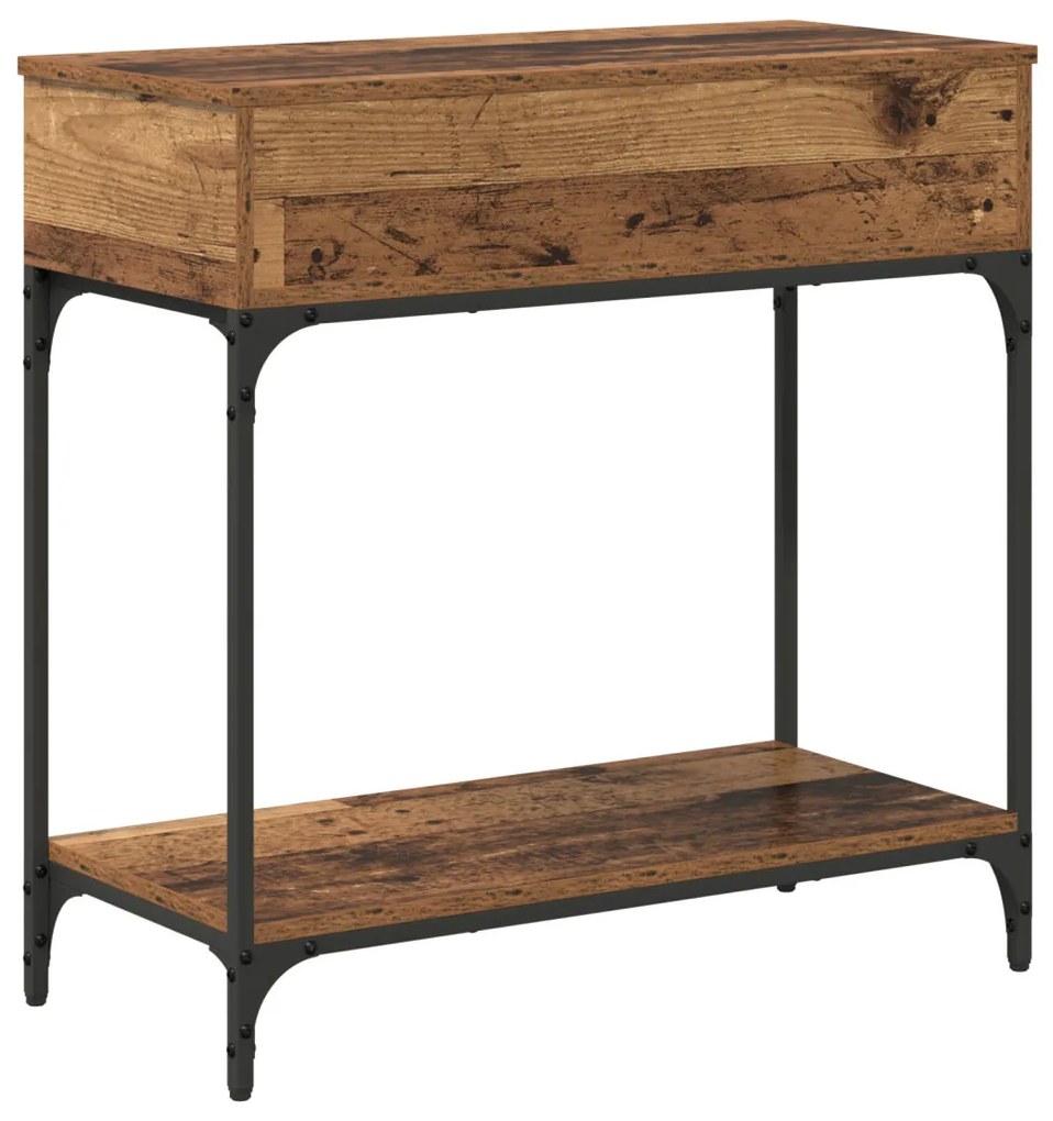 konzol asztal Régi fa 75x34.5x75 cm Műszaki fa