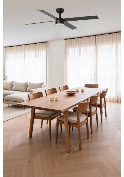 FARO 34356-1TW - LED Dimmelhető mennyezeti ventilátor RUDDER L LED/20W/230V fekete átm. 132 cm + távirányító