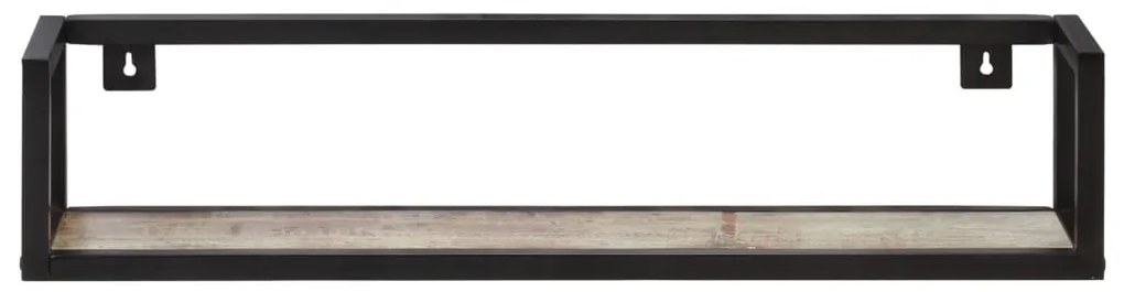 2 db tömör újrahasznosított fa fali polc 80 cm