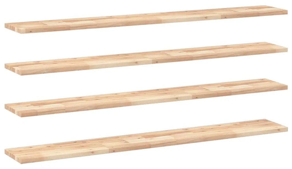 4 db kezeletlen tömör akácfa függőpolc 140 x 20 x 2 cm