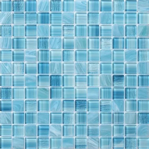 Üvegmozaik Premium Mosaic aqua blue 30x30 cm fényes MOSCH192