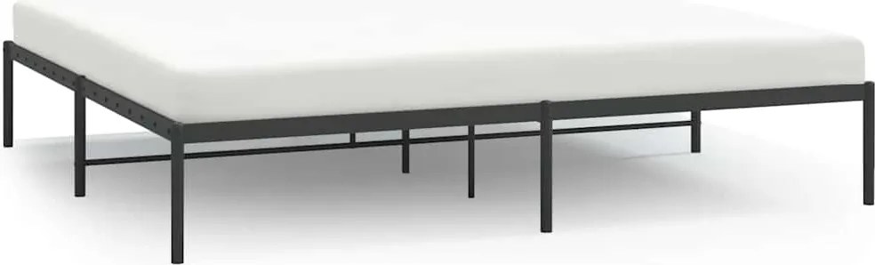 vidaXL fekete fém ágykeret 183 x 213 cm