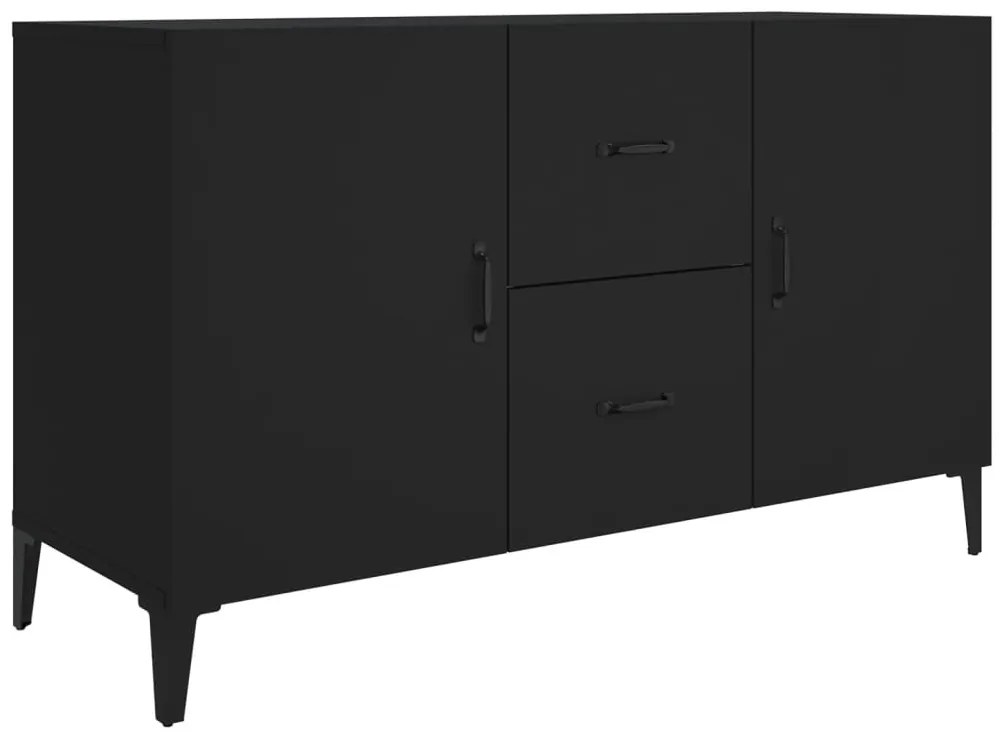 fekete szerelt fa tálalószekrény 100 x 36 x 60 cm