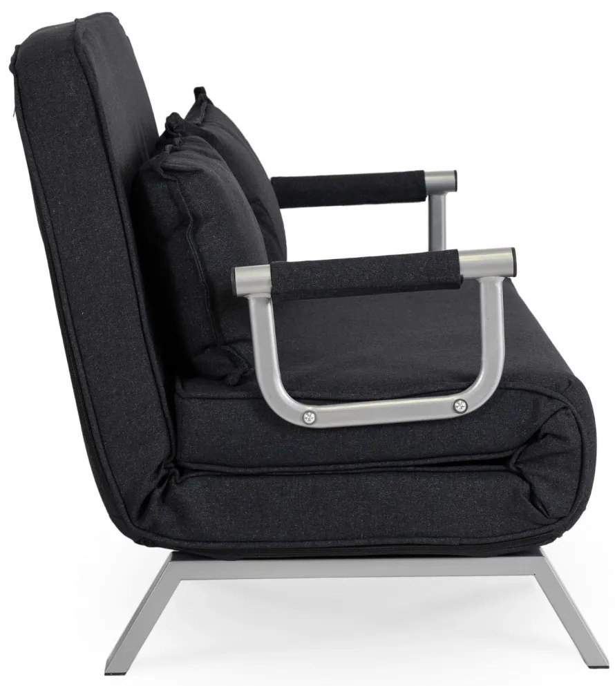 Kétszemélyes Ágyazható Kanapé Fekete Színben. BART 2