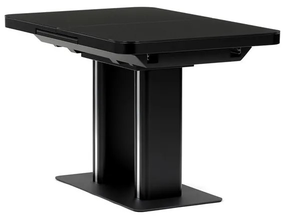 Bővíthető Étkezőasztal 120–160×80 cm, MDF, Fekete. HT-D1926 BK