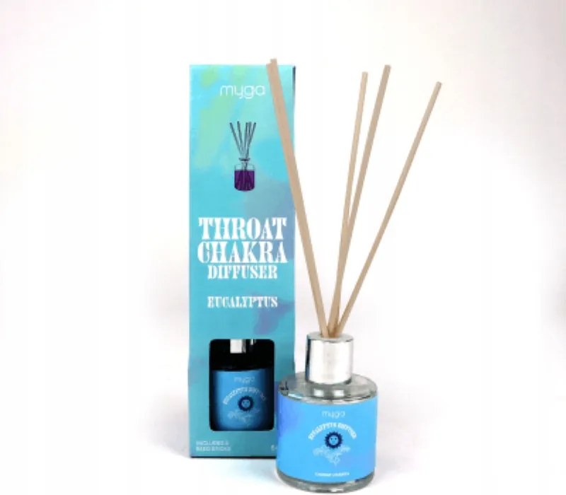 Aroma diffúzor pálcikákkal Myga Chakra Throat- eukaliptusz