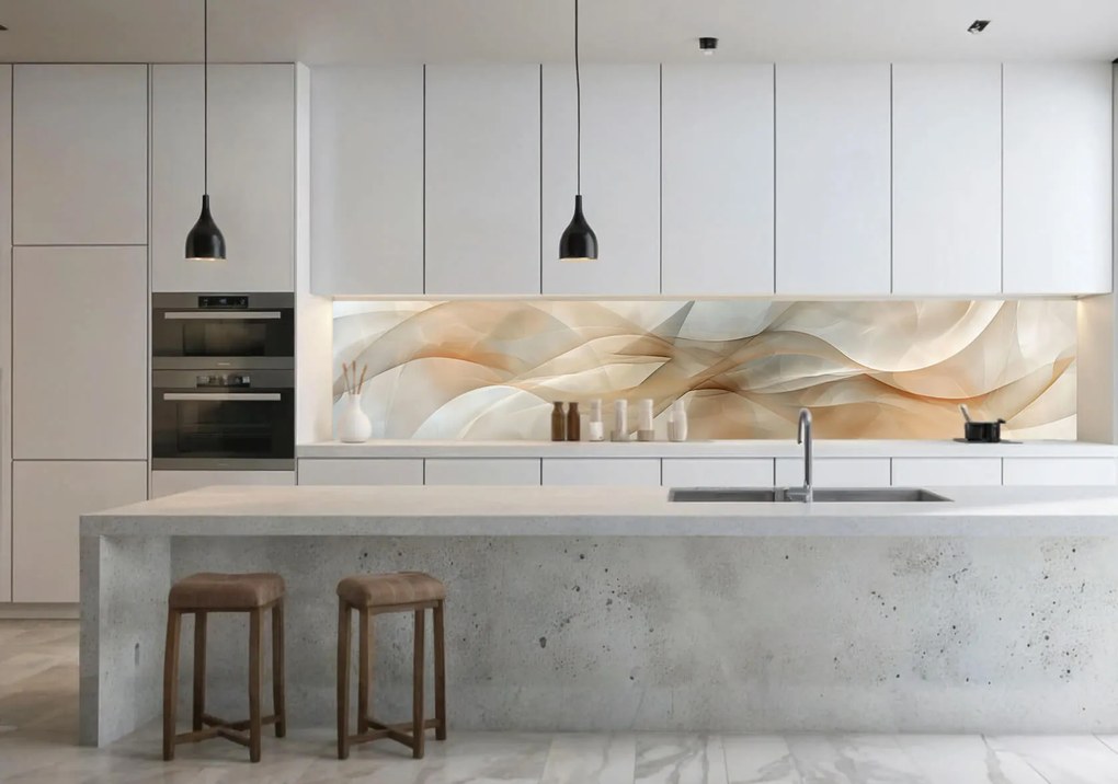 Wallplex konyhahátfal Selymes Hullám (Méret: 60x120)