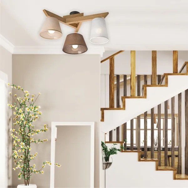 Fali lámpa ANTONIO 3xE14/40W/230V tölgy