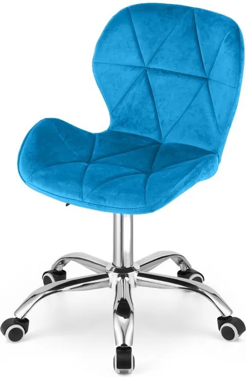 Dolgozószobai szett íróasztal TAYLOR 80x50 cm sonoma tölgy + irodai szék AVOLA VELVET királykék