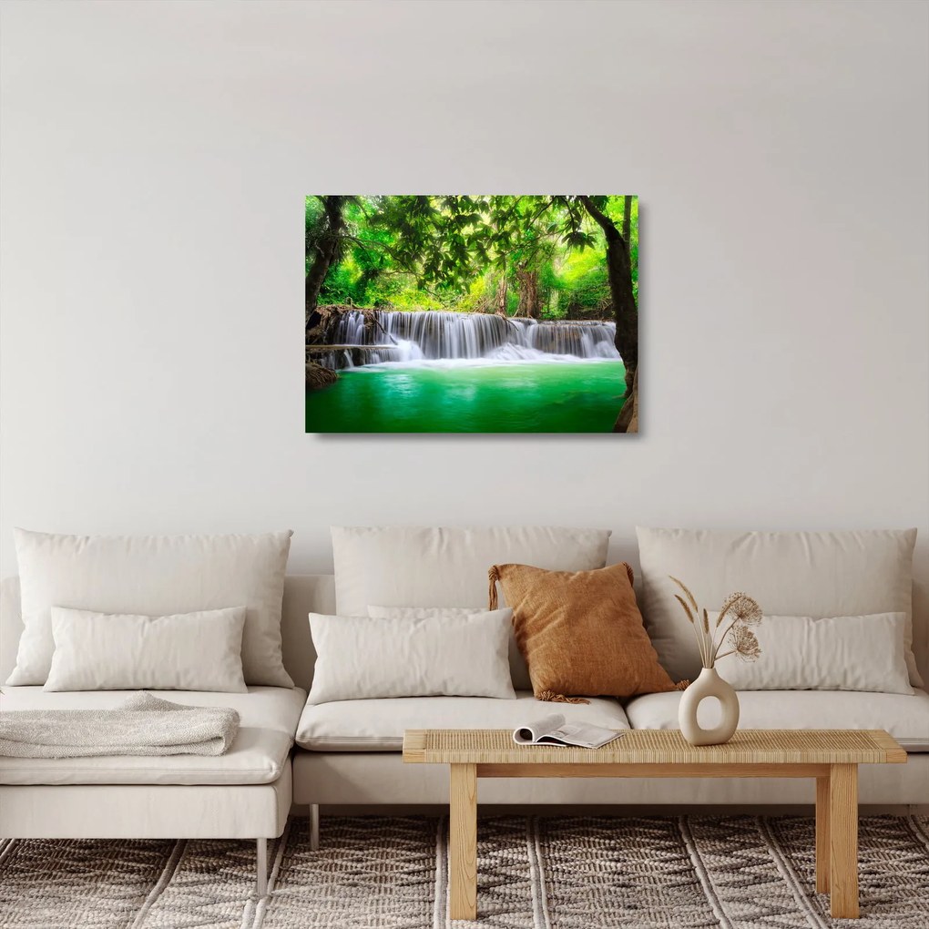 Üveg kép - Vízesés (70x50 cm)
