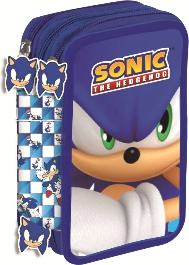 Sonic a sündisznó Modern tolltartó töltött 3 emeletes Giotto