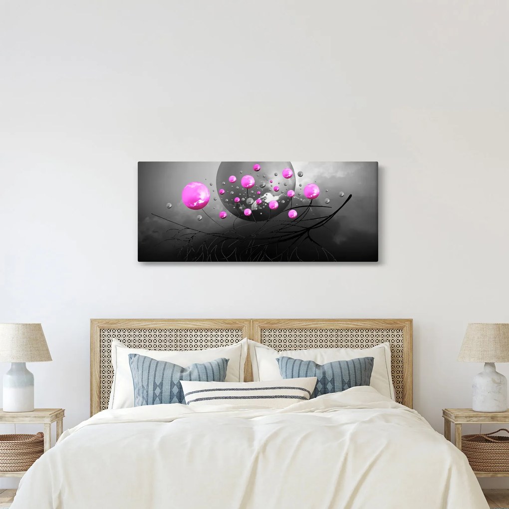 Rózsaszín gömbök képe (120x50 cm)