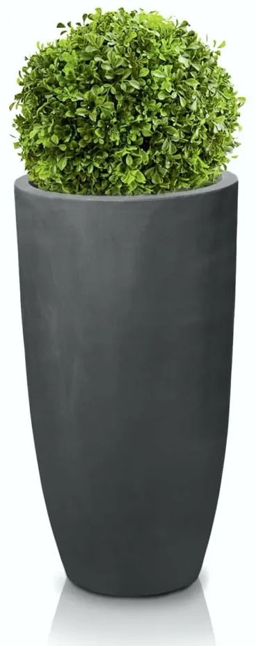 PX Henger Alakú Beton hatású Kaspó - antracit