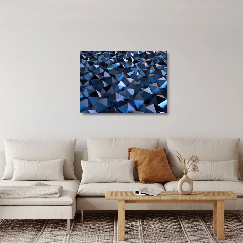 Absztrakciós kép (üvegen) (70x50 cm)