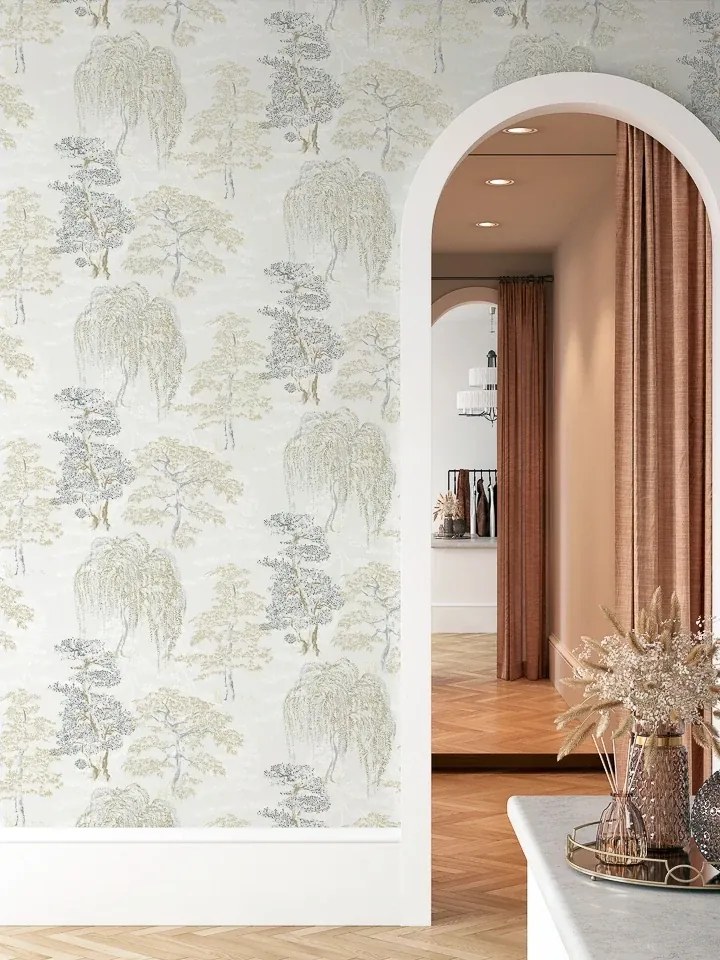 Arthouse Signature 1 Oriental Garden barna-fehér fa mintás papír tapéta – 909605