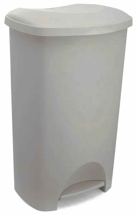 Szürkésbézs műanyag pedálos szemetes 50 l – Addis