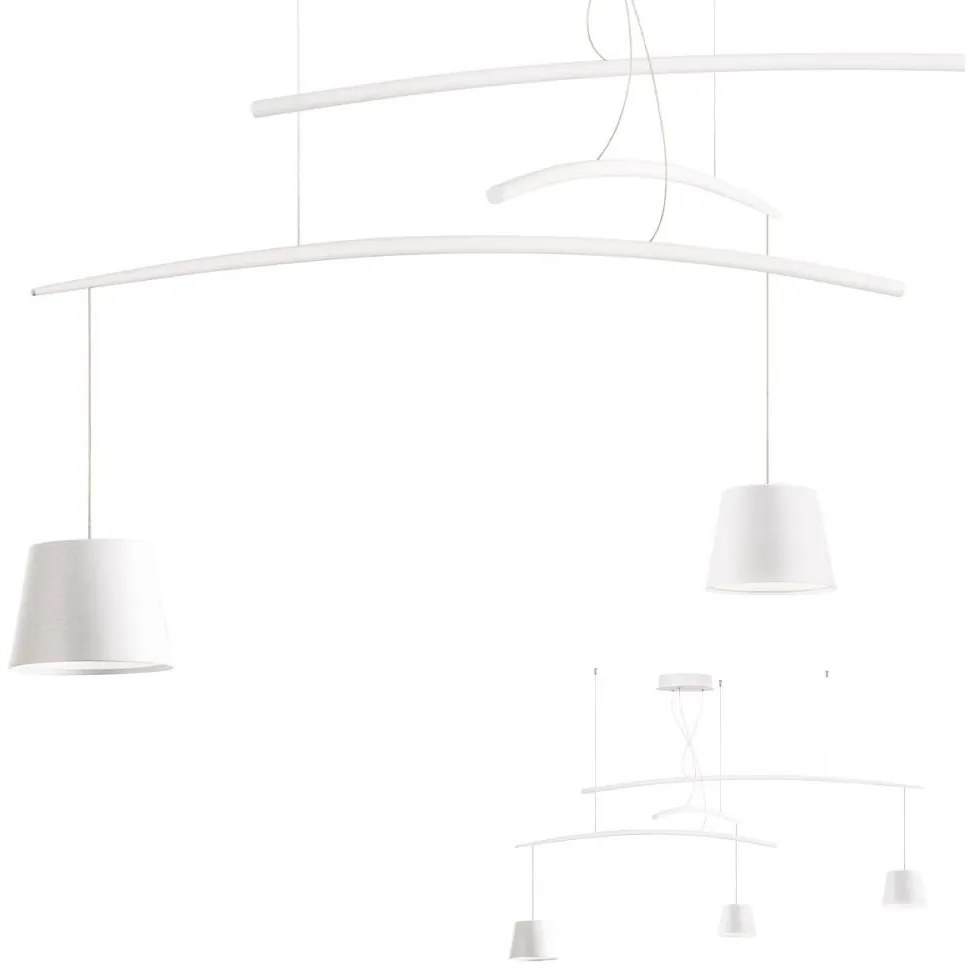 Redo 01-1524 - LED Csillár zsinóron LOLLI 3xLED/6W/230V fehér