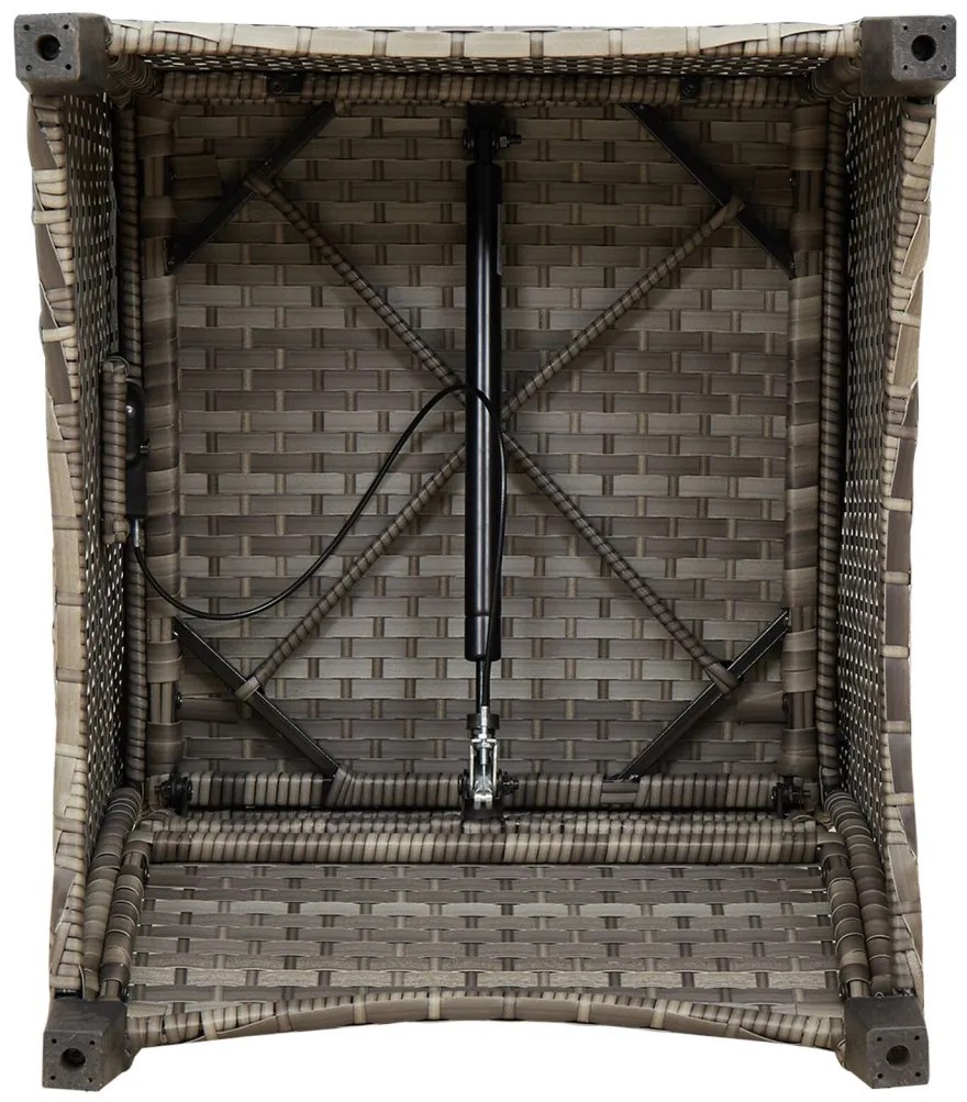 Fotel párnával Szürke Poly Rattan