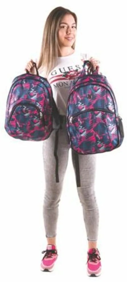 Hátizsák, 2in1, notebook tartóval és audió csatlakozóval, PULSE Teens Pink Ice (PLS122057L)
