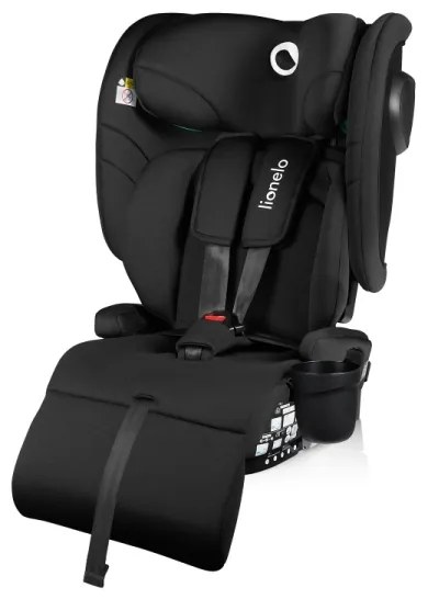 Lionelo - Összecsukható autósülés NELLY i-Size 76-150 cm Fekete karbon