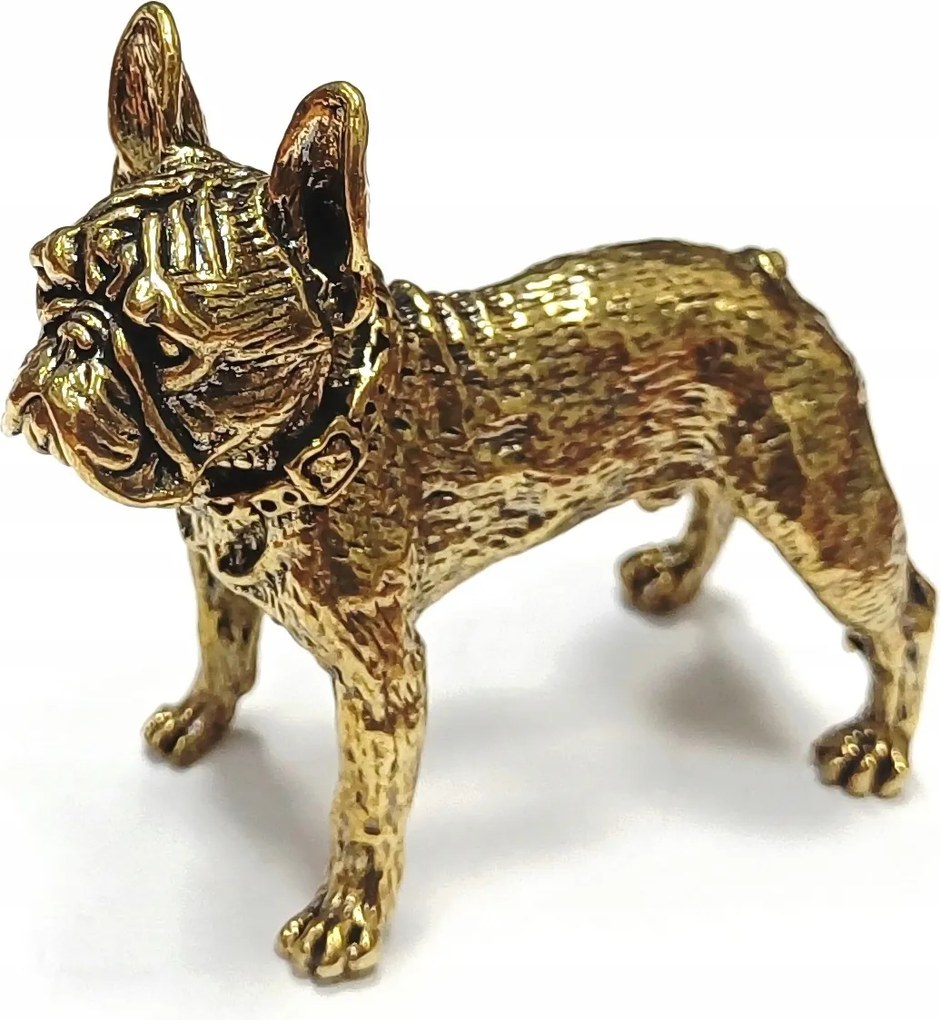 Masszív Dekorációs Figura, Asztali Dísz, Sárgaréz Bulldog Kutya