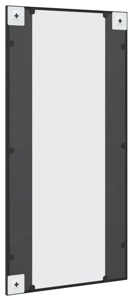 fekete téglalap alakú vas fali tükör 50 x 100 cm
