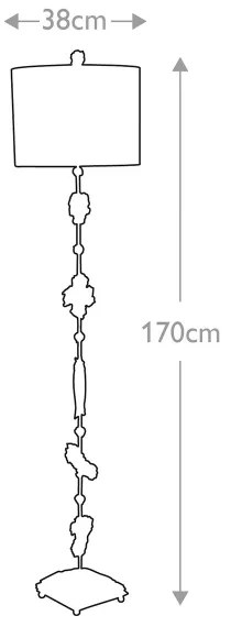 Flambeau FB-FRAGMENT-FL-G - Állólámpa FRAGMENT 1xE27/60W/230V
