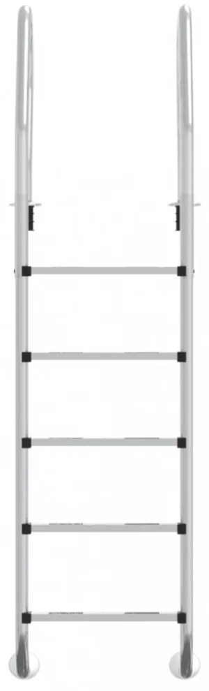 vidaXL 304-es rozsdamentes acél medencelétra 54 x 38 x 211 cm