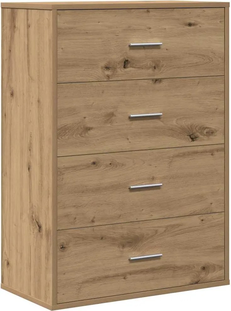 vidaXL Széf fiókkal Artisan tölgy 60 x 31 x 84 cm Faanyag
