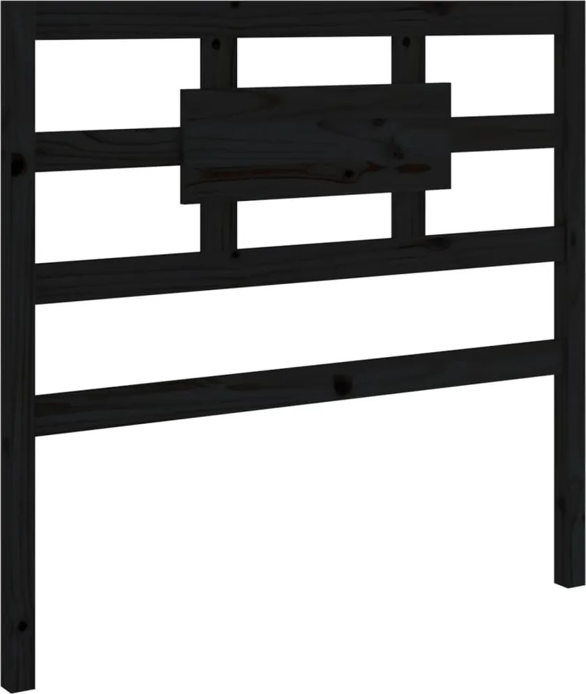 vidaXL fekete tömör fenyőfa ágyfejtámla 95,5 x 4 x 100 cm
