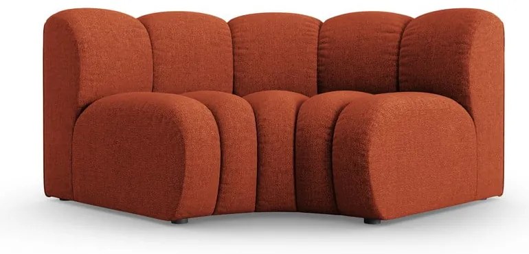 Téglavörös zsenília kanapé modul (variálható sarok) Lupine – Micadoni