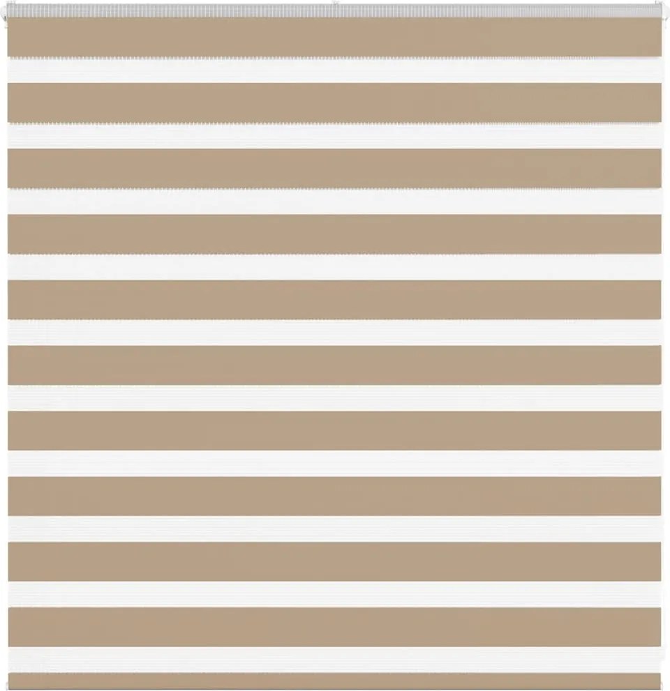 vidaXL zebrafüggönnyel homokbarna szövetszélesség 140,9 cm poliészter