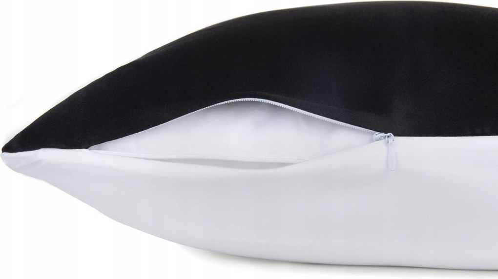 Selyem párnahuzat 70x80 bambusz fekete Klara