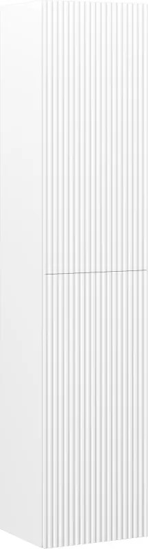 Mexen Rivel fürdőszobai oszlop 35 cm, 2 ajtós, bordázott, fehér matt - 91A21-03016-2-BF01