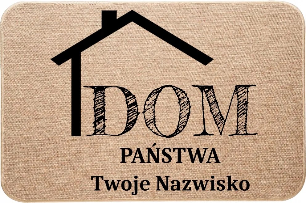 Lenvászon Lábtörlő Ajtó Alá Személyre szabott Otthon Az Ön neve/ Keresztnevek