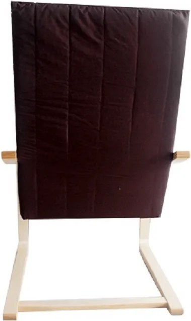 Pihentető fotel, nyírfa/barna anyag, TORSTEN