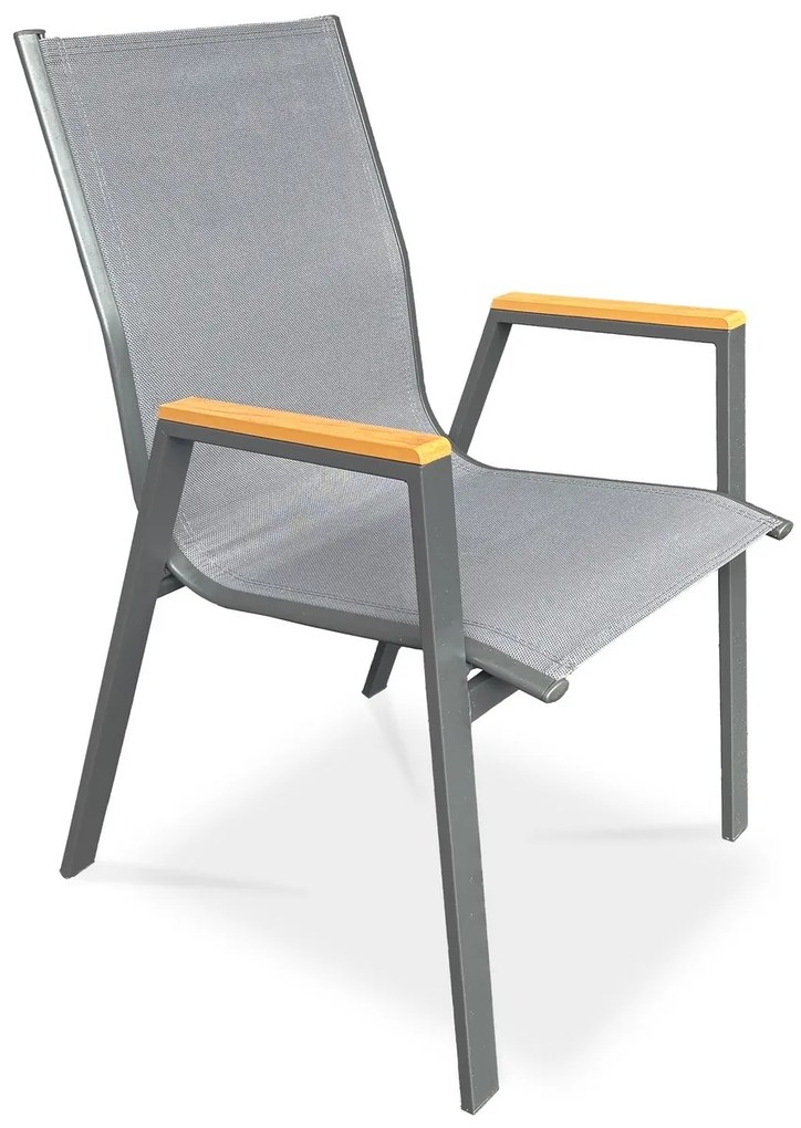 Autronic kerti szék, fém, textil, szürke, AZC-S1050 GREY